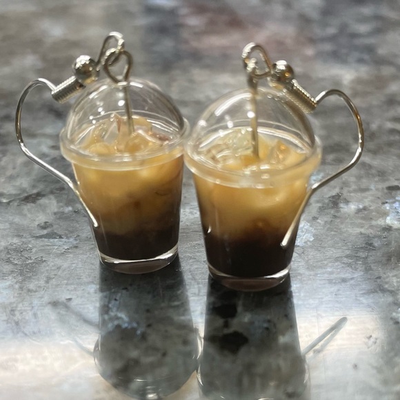 Jewelry - $2/$25 or 3/$35 NWOT Frappuccino Starbucks frozen coffee earrings!